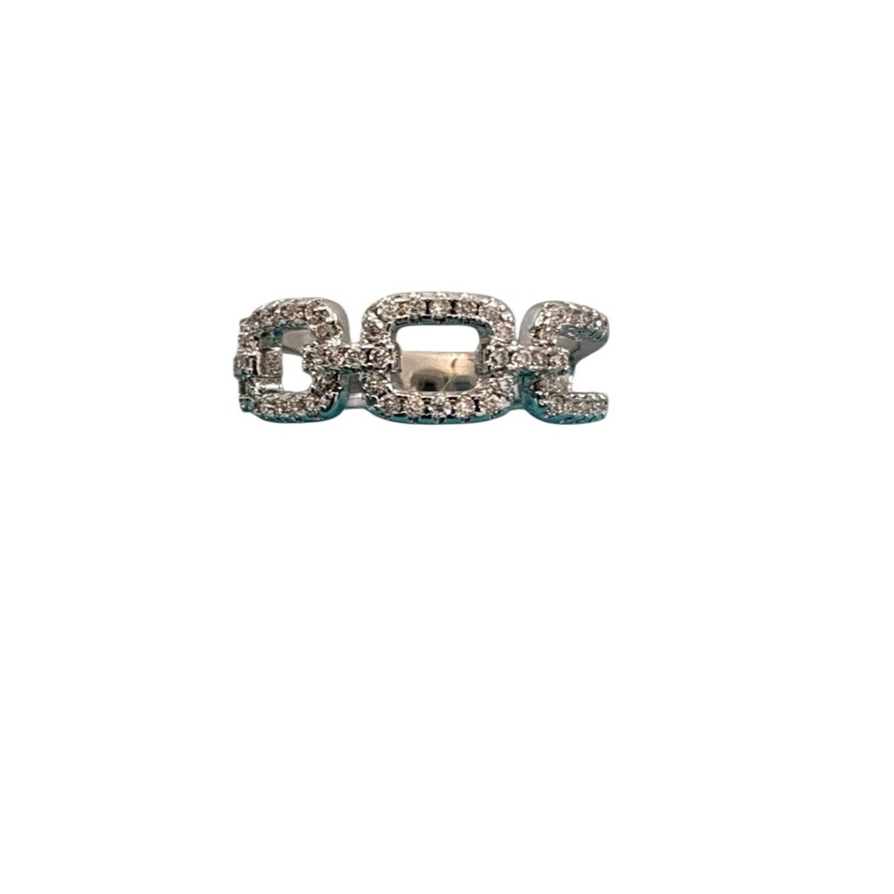 Moissanite solid silver 2.1ct band ring - Picture 4 of 8
